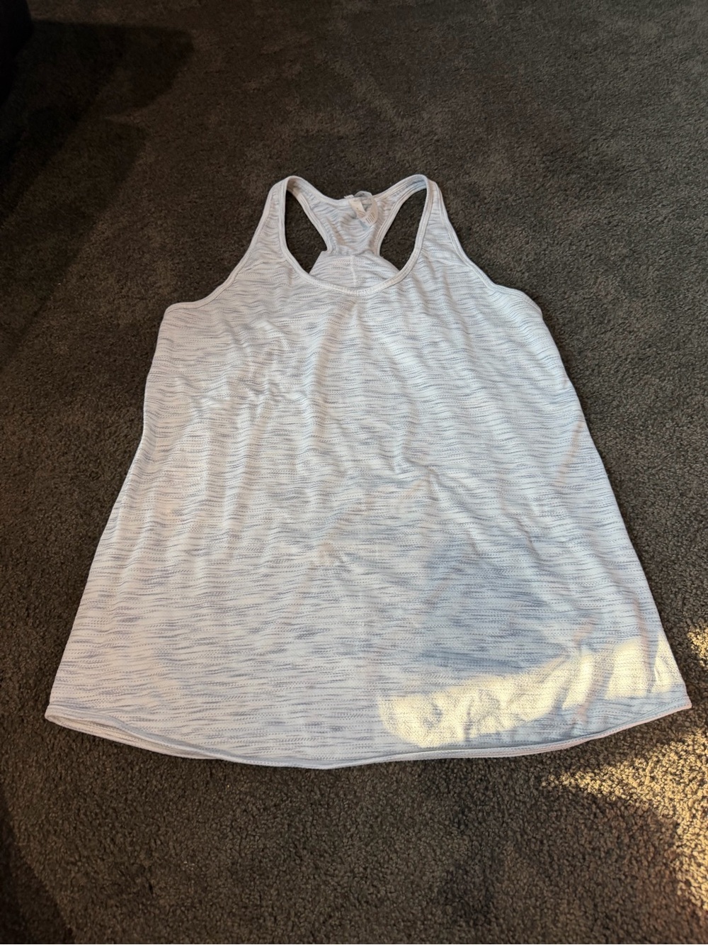 lululemon athletica Light Gray Racerback Tank- slight snags-see pic - sz 8